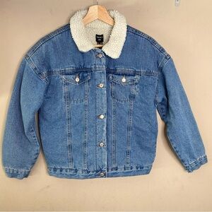 Forever 21 Kids Denim Sherpa Jacket 13/14